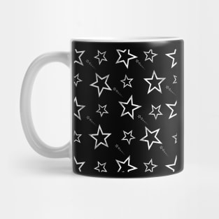 Shining white colored big stars Mug